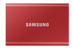 -Samsung Portable SSD T7 1TB, USB 3.2, Read 1050 MB-s Write 1000 MB-s, Metallic Red
