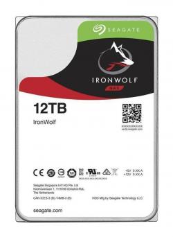 -Хард диск SEAGATE IronWolf, 12TB, 256MB, 7200 rpm, SATA 6.0Gb-s, ST12000VN0008