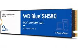 -Western Digital Blue SN580, 2TB SSD, 1x NVMe PCI Express 4.0 x4, m.2 2280, син цвят