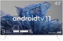 -43\', UHD, Android TV 11, White, 3840x2160, 60 Hz, Sound by JVC, 2x12W, 53  kWh-1000h