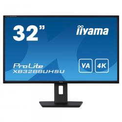 -IIYAMA XB3288UHSU-B5, 31.5\'\' 4K UHD, 300cd/m2, 3ms, VA, Говорители, HDMI, Черен