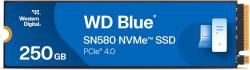 vendor-WD Blue SN580, 250 GB, M.2 2280, 4000 MB/s, PCI Express 4.0 x4, nCache 4.0, Син