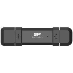 -ilicon Power DS72, 250GB, USB-A, USB-C 3.2, 600 MB/s, Черен