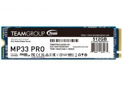 -Team Group MP33 PRO, 512 GB, M.2 2280, PCI Express 3.0 x4, 3500 MB/s, S.M.A.R.T.