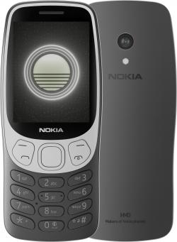 -Nokia 3210 2024, 2.4\'\' TFT, 64MB, 128GB, 2 MP, FM радио, Type-C, 1450 mAh, Черен