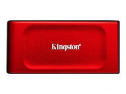 -KINGSTON XS1000R 2TB SSD Pocket-Sized USB 3.2 Gen 2 External Solid State Drive Red