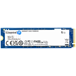 -Kingston NV3, 1TB, M.2 2280, PCI Express 4.0 x4, До 6000 MB/s, 3D NAND Flash