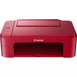 -Canon PIXMA TS3352 All-In-One, Red + Canon Photo Cube and Frame + PP-201 5x5”