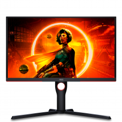 -Геймърски Монитор AOC 25G3ZM-BK - 24.5 FHD VA, 240Hz, 0.5ms