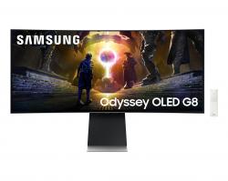 -Геймърски Samsung Odyssey OLED G8 G85SD Ultra WQHD - 34 CURVED 1800R, 175 Hz, 0.03ms, 250 cd/m, DisplayPort, 2 x HDMI, USB Type-B