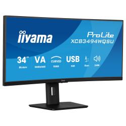 -IIYAMA XCB3494WQSU-B1, 34\'\', Curved VA panel, AG, 21:9, UWQHD 3440 x 1440, 350cd/m2, 3000:1, 0.4ms, 120Hz